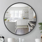 Miroir mural rond en aluminium Sage