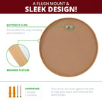 Miroir mural rond en aluminium Sage