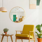 Miroir mural rond en aluminium Sage