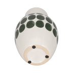 Vase abstrait en céramique blanc et à pois de Sagebrook Home