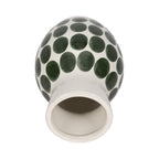 Vase abstrait en céramique blanc et à pois de Sagebrook Home