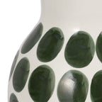 Vase abstrait en céramique blanc et à pois de Sagebrook Home