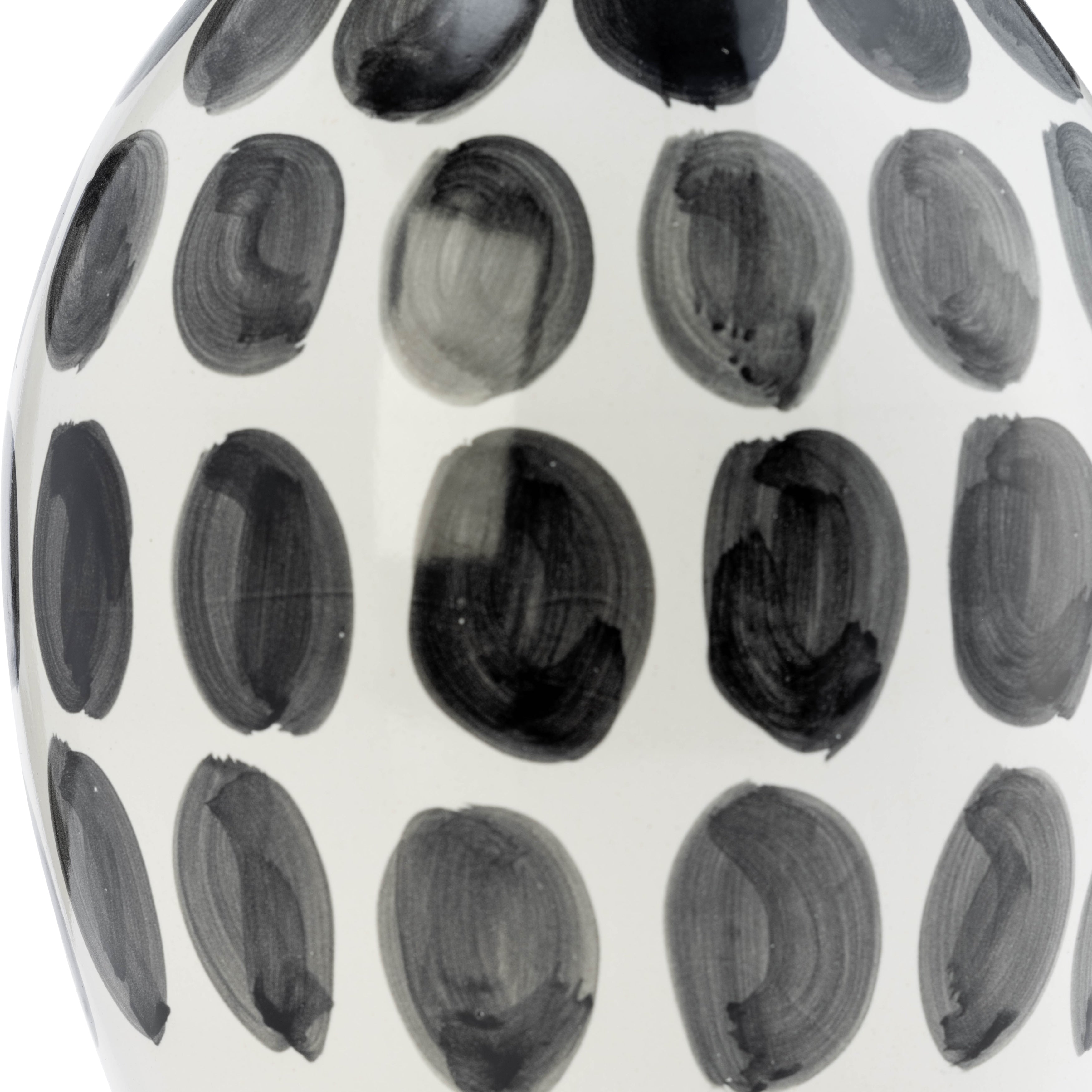 Vase abstrait en céramique blanc et à pois de Sagebrook Home