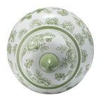 Pot en céramique et grès Sagebrook Home Chinoiserie avec couvercle - Pièce décorative décorative
