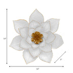 Sculpture murale contemporaine en métal représentant une fleur de lotus de Sagebrook Home