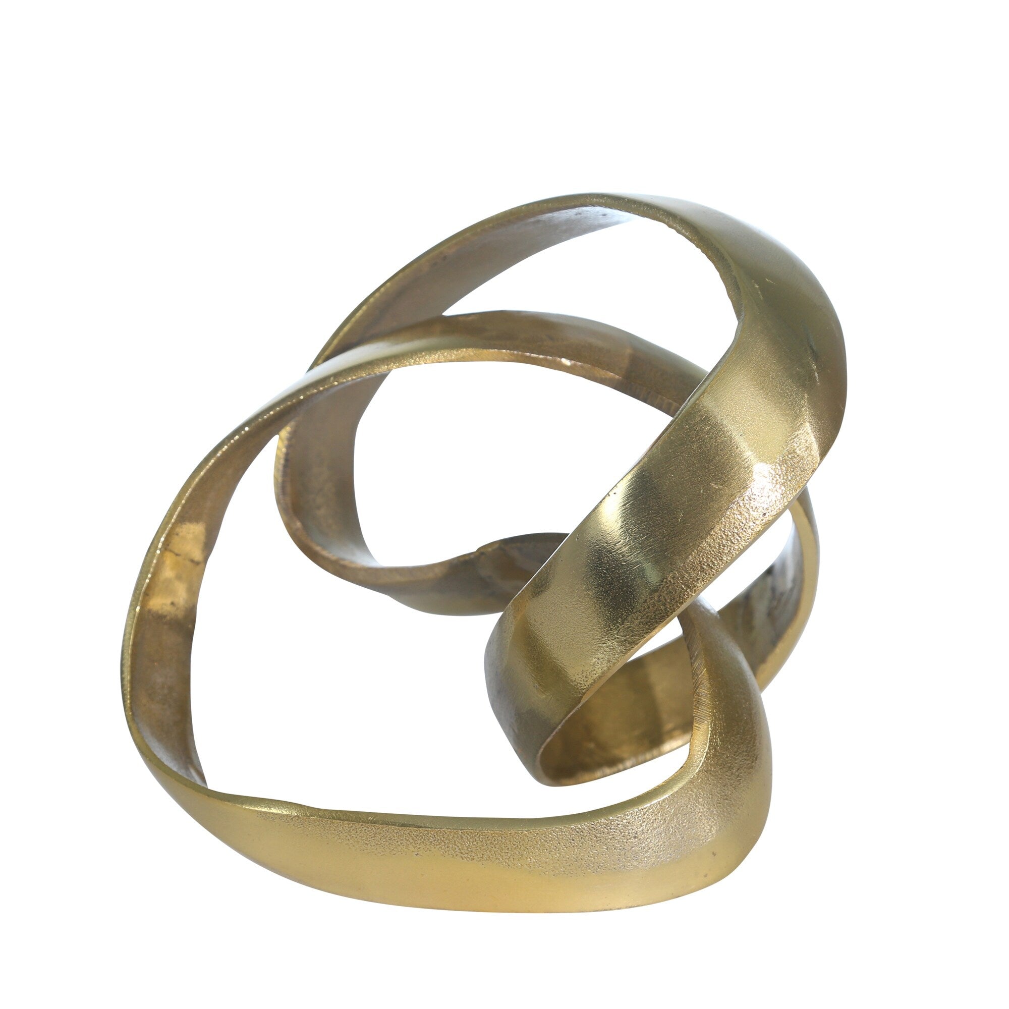 Sagebrook Home - Sculpture décorative abstraite moderne en aluminium entrelacée - 8 x 8 x 7