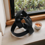 Sagebrook Home - Sculpture décorative abstraite moderne en aluminium entrelacée - 8 x 8 x 7