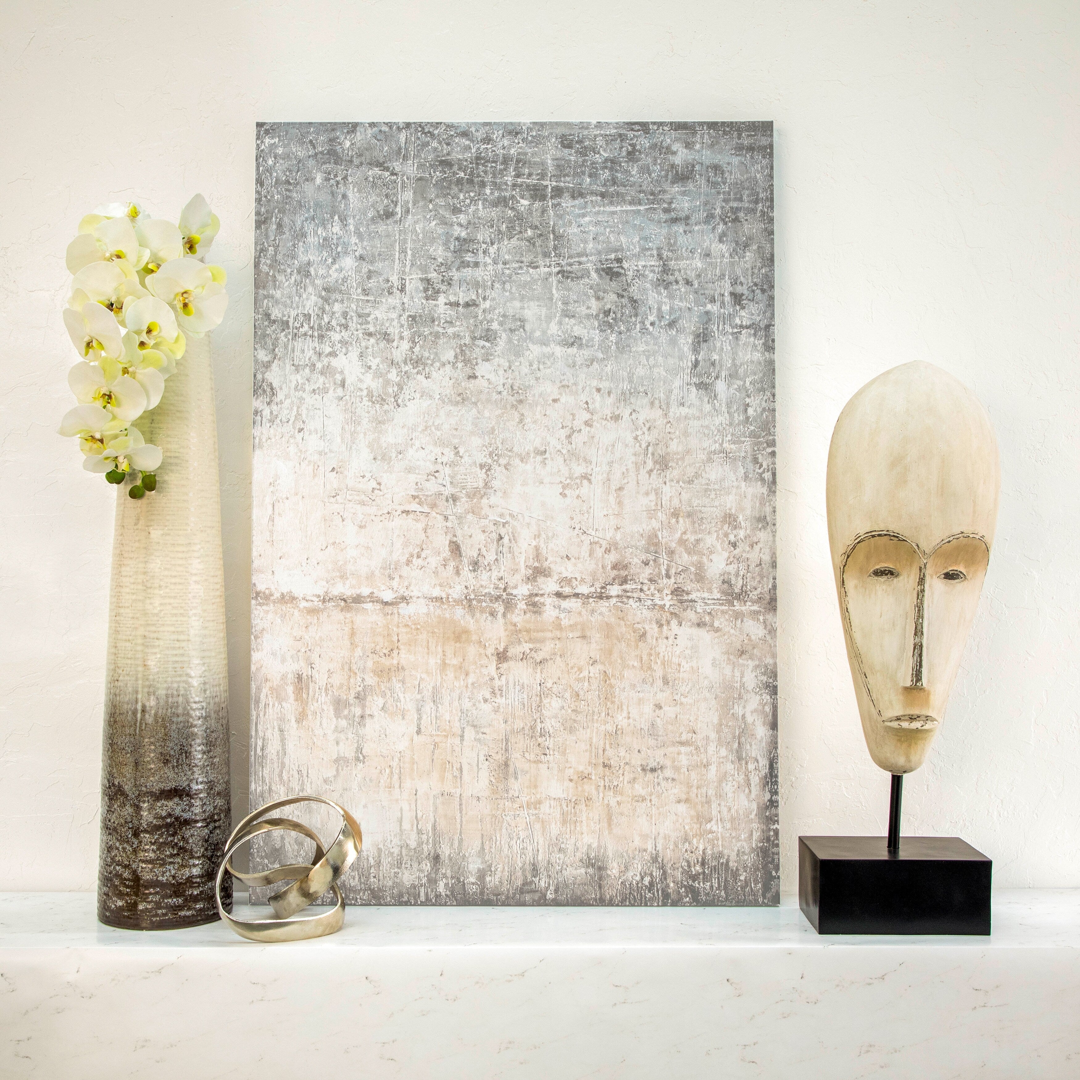 Sagebrook Home - Sculpture décorative abstraite moderne en aluminium entrelacée - 8 x 8 x 7