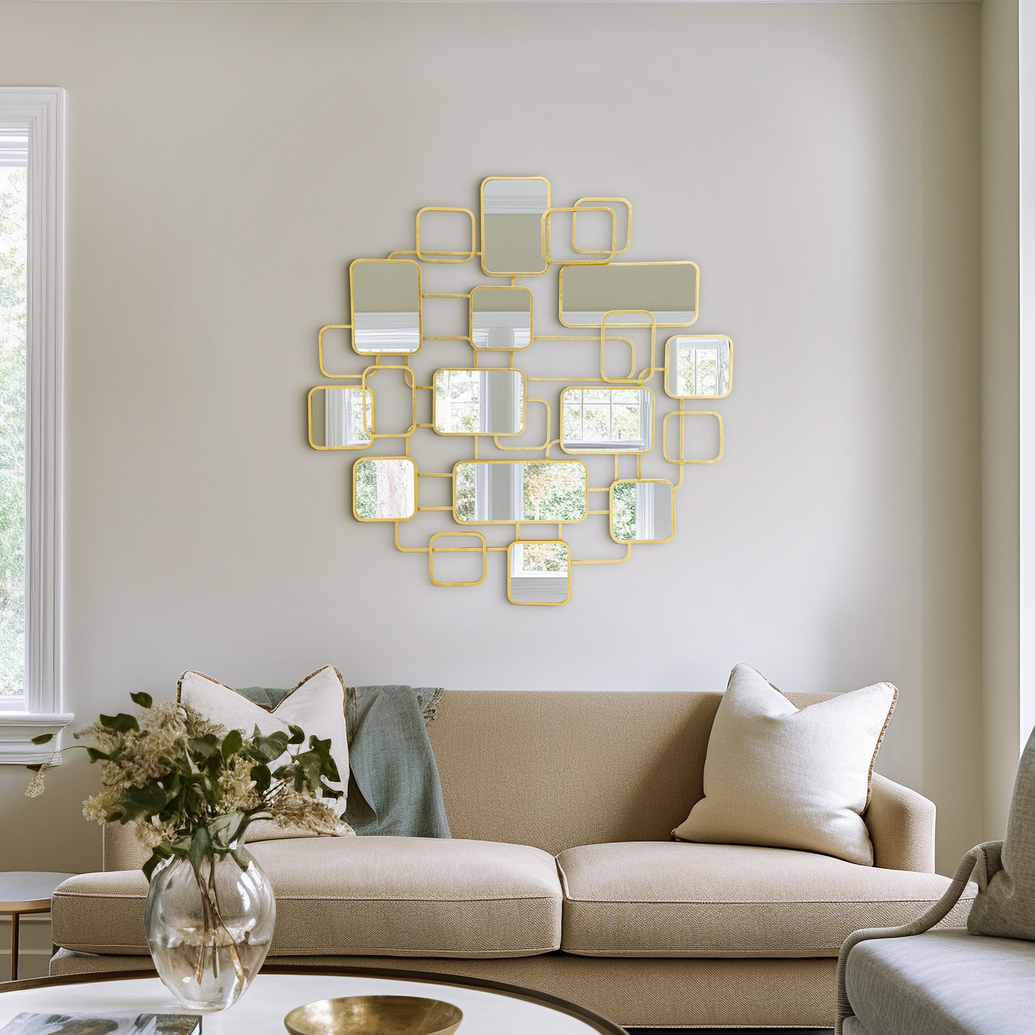 Miroir décoratif mural moderne et glamour de Sagebrook Home