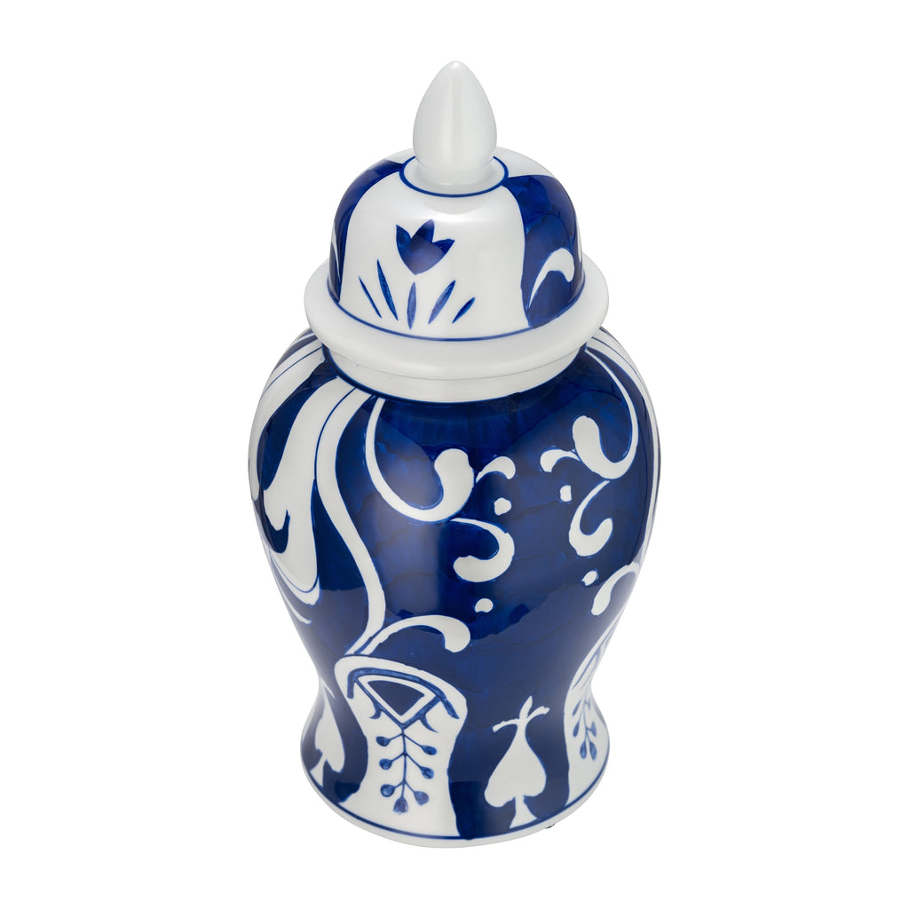 Pot Temple éclectique à motifs Sagebrook Home avec couvercle