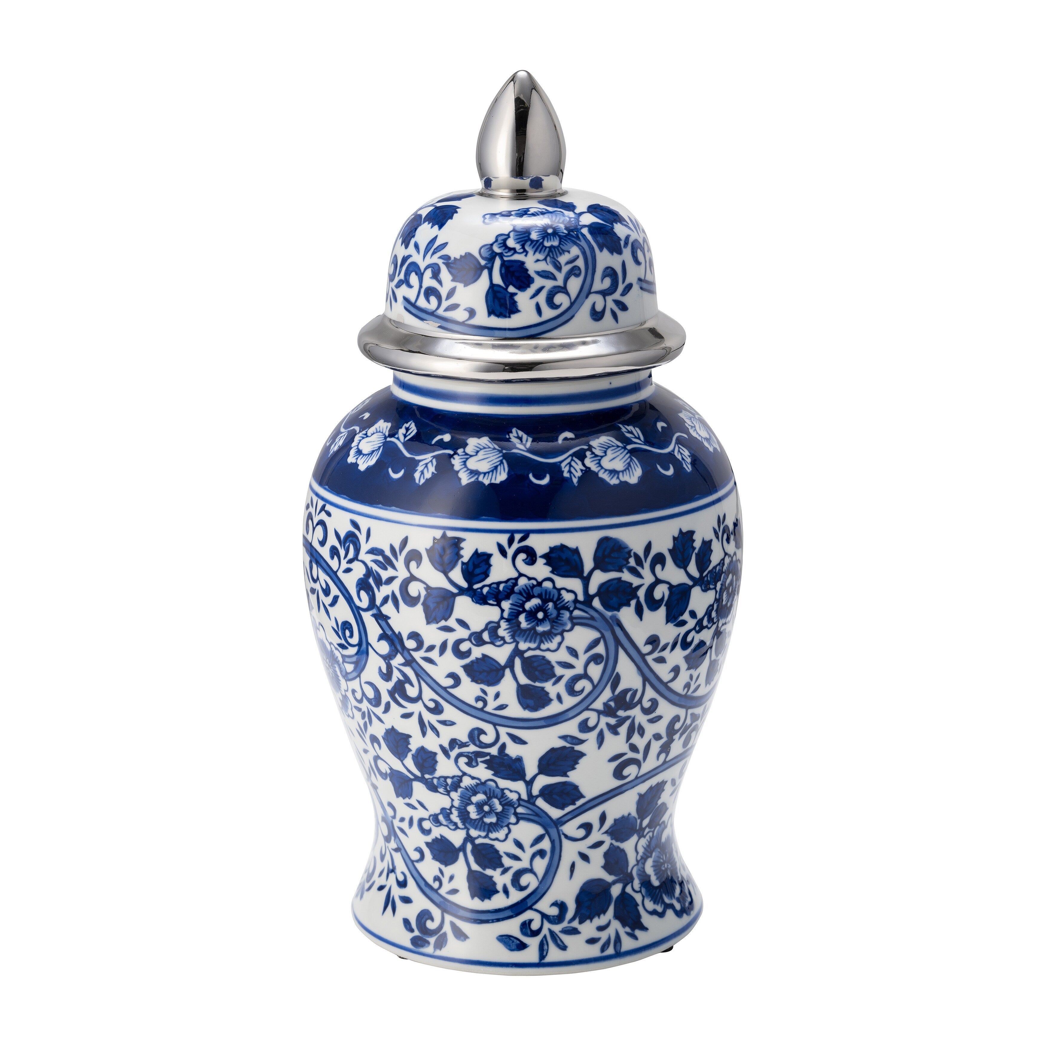 Pot Temple éclectique à motifs Sagebrook Home avec couvercle