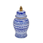 Pot Temple éclectique à motifs Sagebrook Home avec couvercle