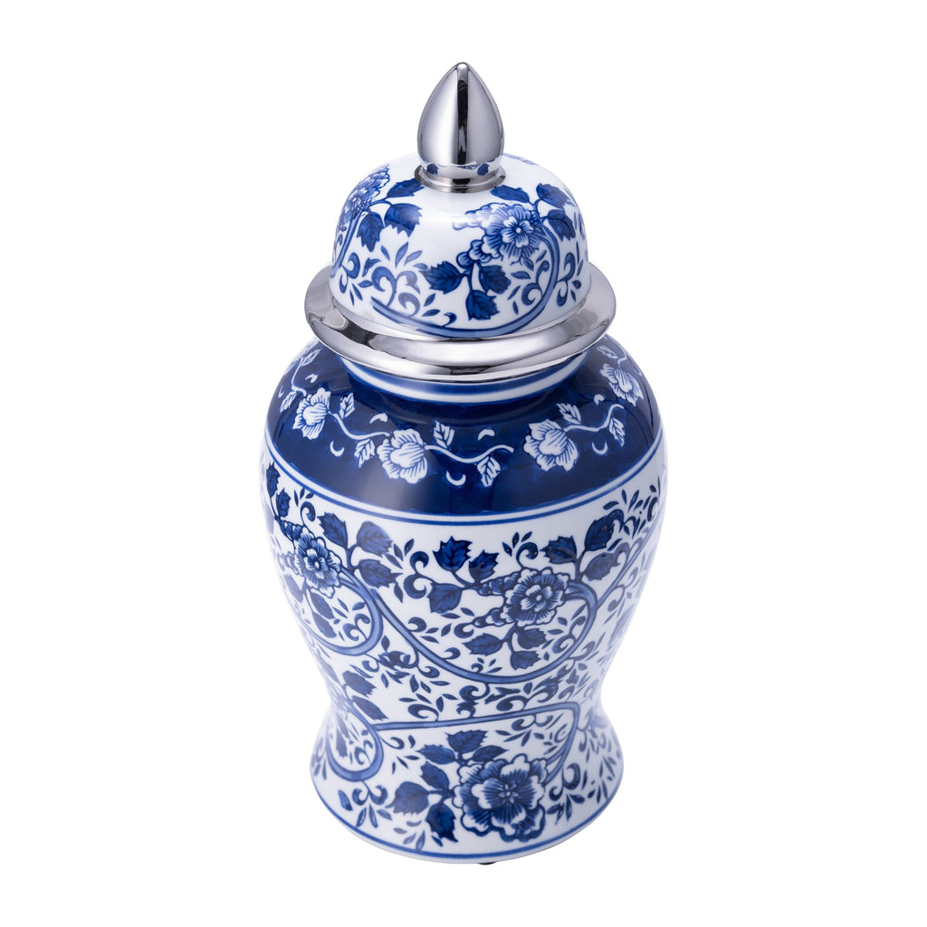 Pot Temple éclectique à motifs Sagebrook Home avec couvercle