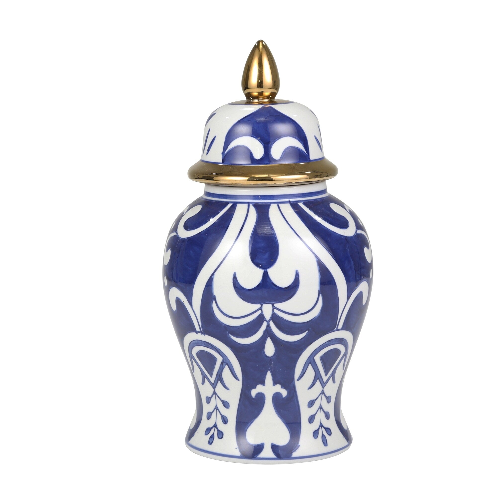Pot Temple éclectique à motifs Sagebrook Home avec couvercle