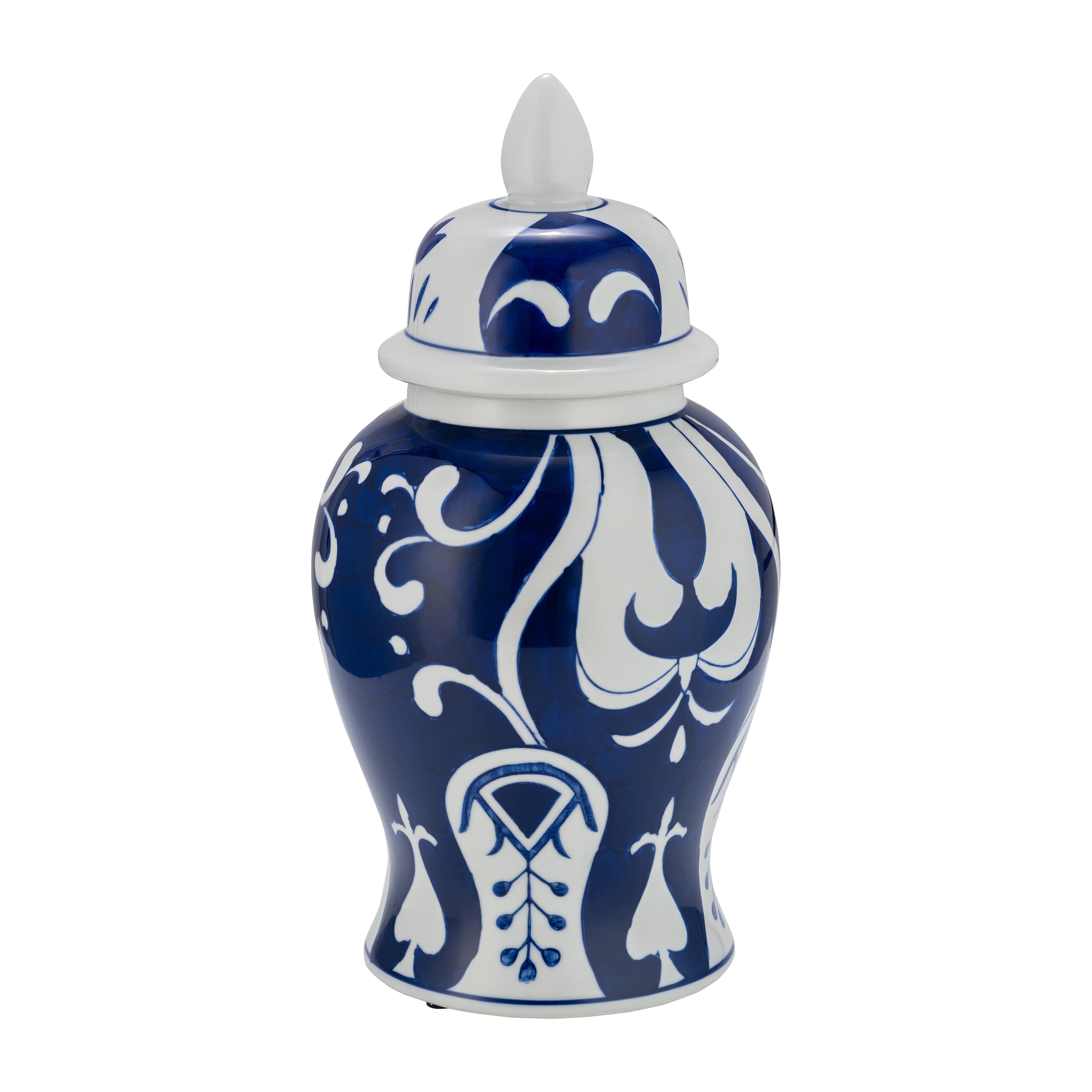 Pot Temple éclectique à motifs Sagebrook Home avec couvercle