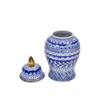Pot Temple éclectique à motifs Sagebrook Home avec couvercle