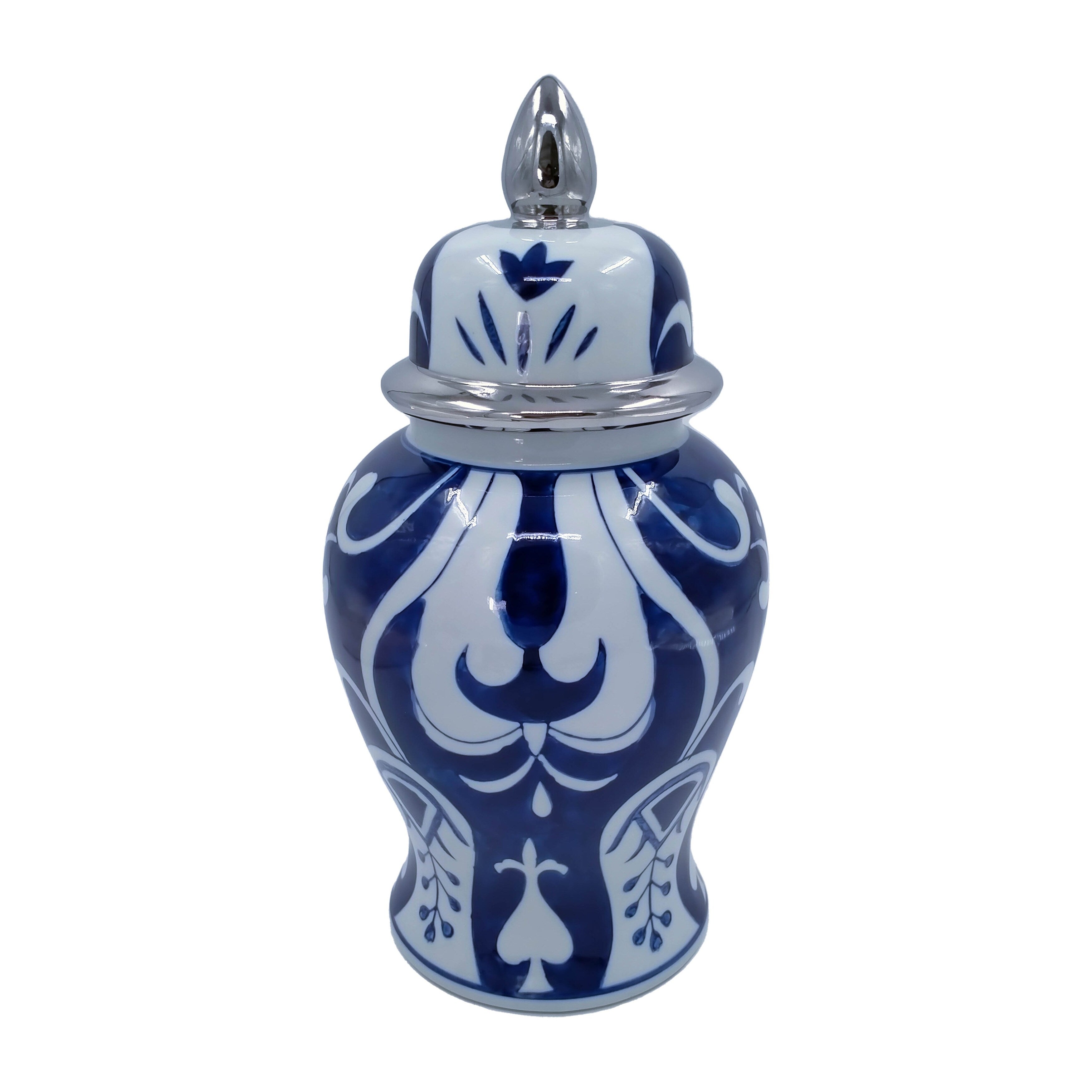 Pot Temple éclectique à motifs Sagebrook Home avec couvercle