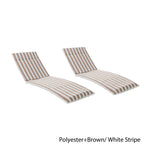 Ensemble de coussins d'extérieur Salem pour chaise longue - Coussins uniquement (lot de 2) par Christopher Knight Home - 79,25 L x 27,50 l x 1,50 H