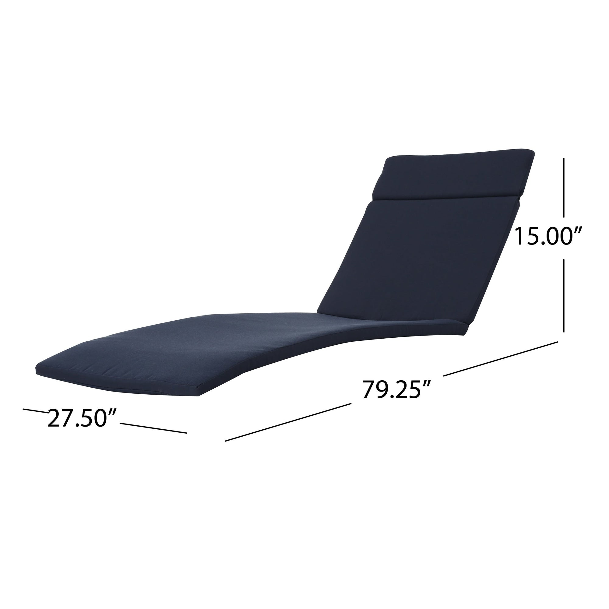 Salem Outdoor Cushion Set for Chaise Lounge - Cushions only (Set of 2) by Christopher Knight Home - 79.25L x 27.50W x 1.50H