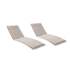 Ensemble de coussins d'extérieur Salem pour chaise longue - Coussins uniquement (lot de 2) par Christopher Knight Home - 79,25 L x 27,50 l x 1,50 H