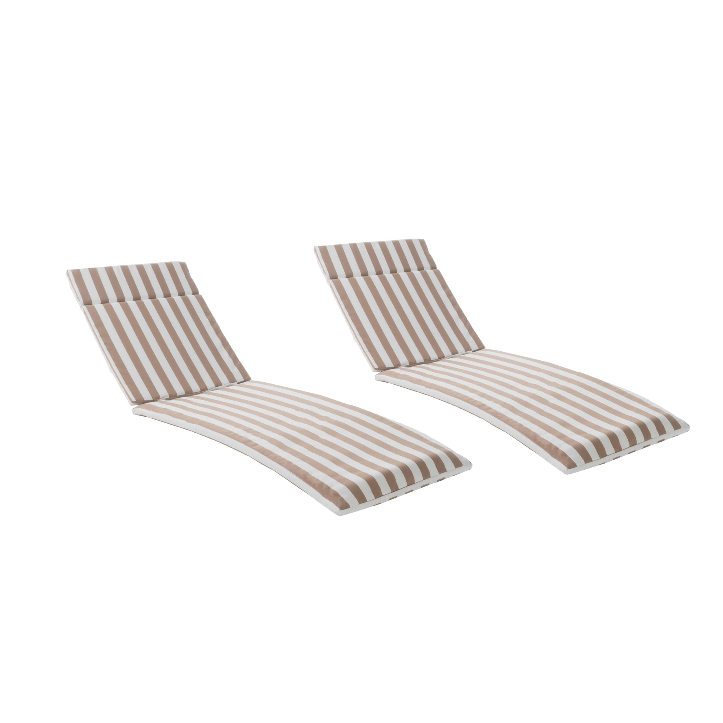 Ensemble de coussins d'extérieur Salem pour chaise longue - Coussins uniquement (lot de 2) par Christopher Knight Home - 79,25 L x 27,50 l x 1,50 H
