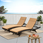 Ensemble de coussins d'extérieur Salem pour chaise longue - Coussins uniquement (lot de 2) par Christopher Knight Home - 79,25 L x 27,50 l x 1,50 H