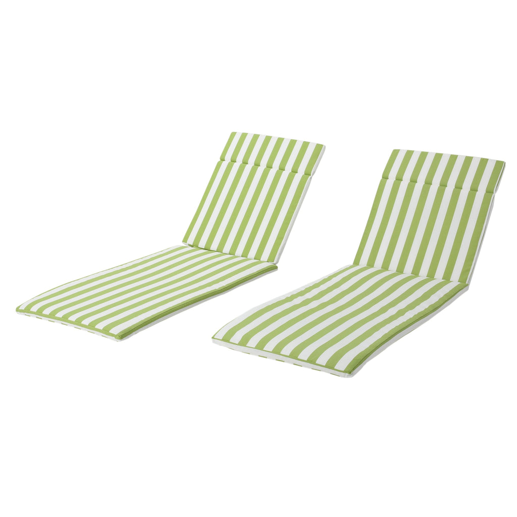 Ensemble de coussins d'extérieur Salem pour chaise longue - Coussins uniquement (lot de 2) par Christopher Knight Home - 79,25 L x 27,50 l x 1,50 H