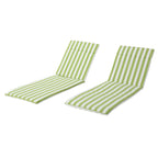 Ensemble de coussins d'extérieur Salem pour chaise longue - Coussins uniquement (lot de 2) par Christopher Knight Home - 79,25 L x 27,50 l x 1,50 H