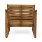 Fauteuils club d'extérieur Samwell en acacia avec coussins imperméables (lot de 2) par Christopher Knight Home