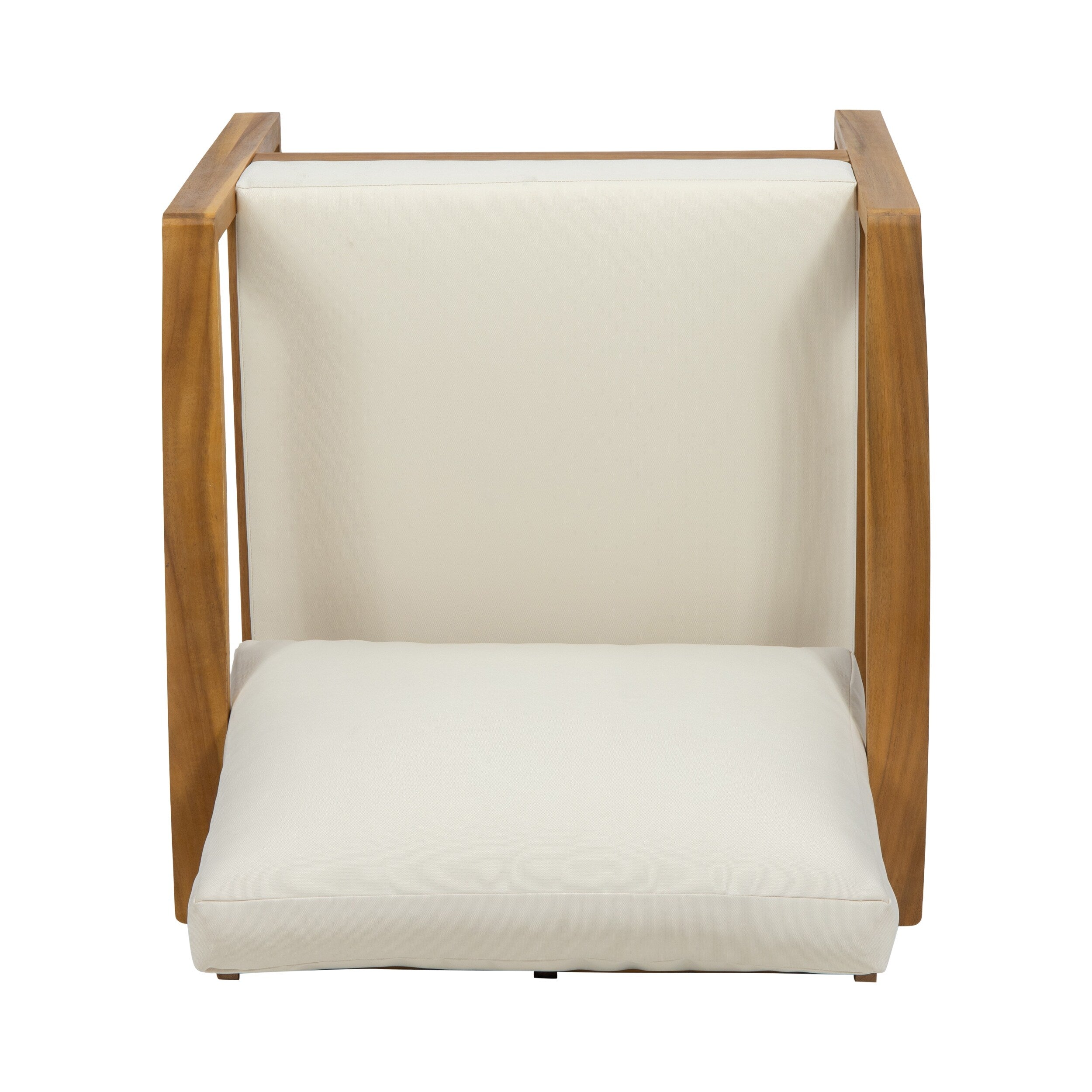 Fauteuils club d'extérieur Samwell en acacia avec coussins imperméables (lot de 2) par Christopher Knight Home