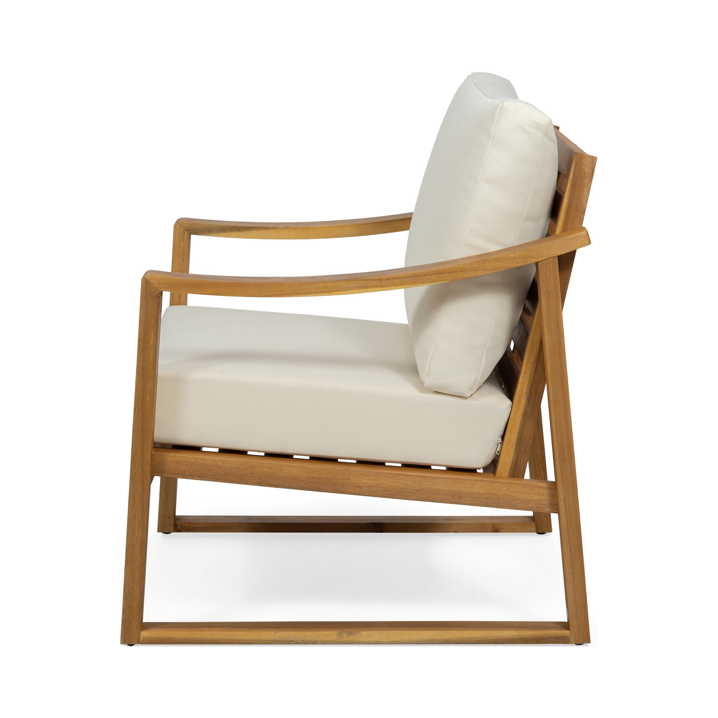 Fauteuils club d'extérieur Samwell en acacia avec coussins imperméables (lot de 2) par Christopher Knight Home
