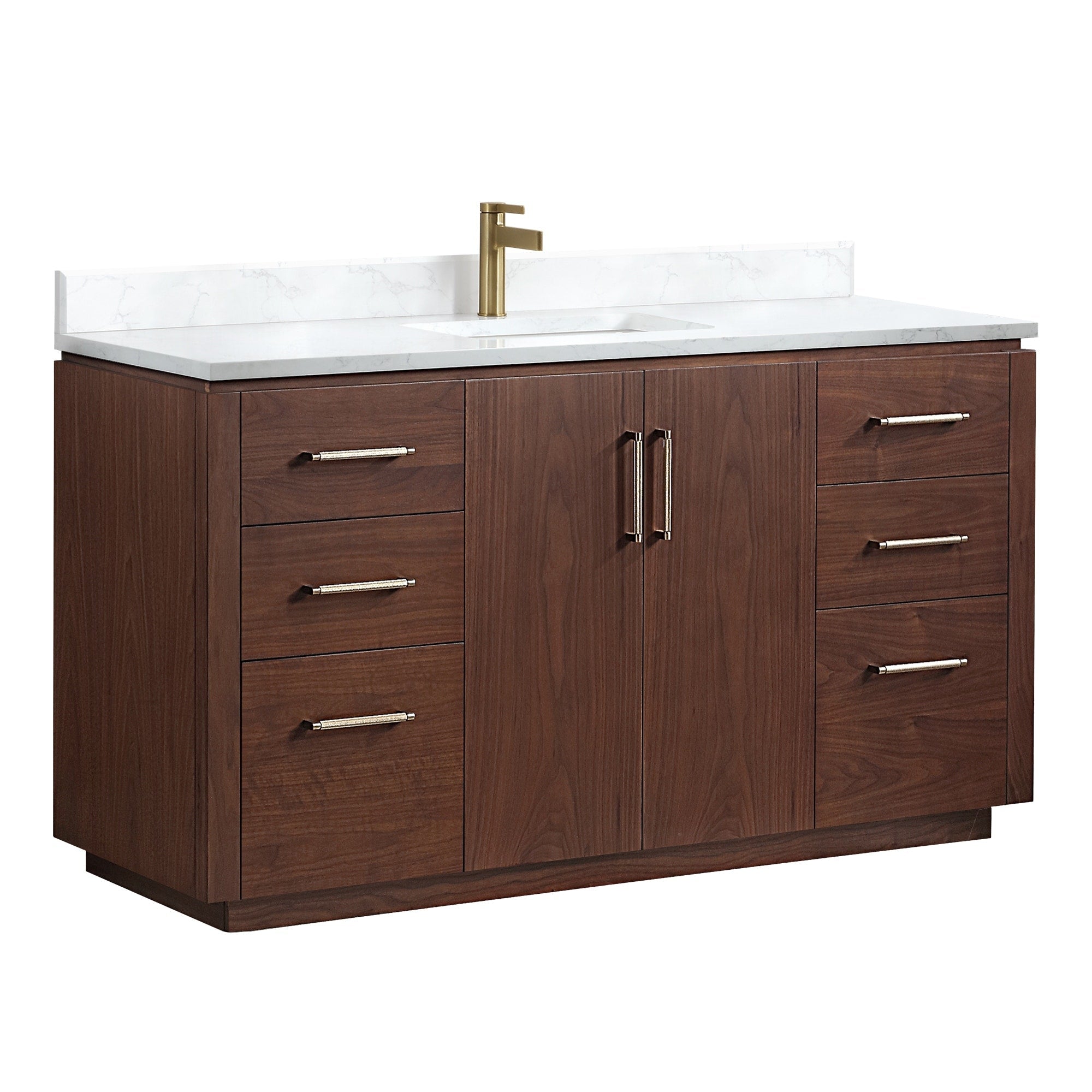 Meuble-lavabo simple San avec dessus en pierre composite sans miroir