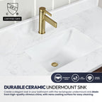 Meuble-lavabo simple San avec dessus en pierre composite sans miroir