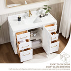 Meuble-lavabo simple San avec dessus en pierre composite sans miroir