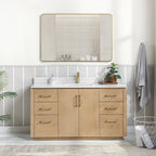 Meuble-lavabo simple San avec dessus en pierre composite sans miroir