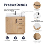Meuble-lavabo simple San avec dessus en pierre composite sans miroir