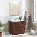 Meuble-lavabo simple San avec dessus en pierre composite sans miroir