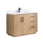 Meuble-lavabo simple San avec dessus en pierre composite sans miroir