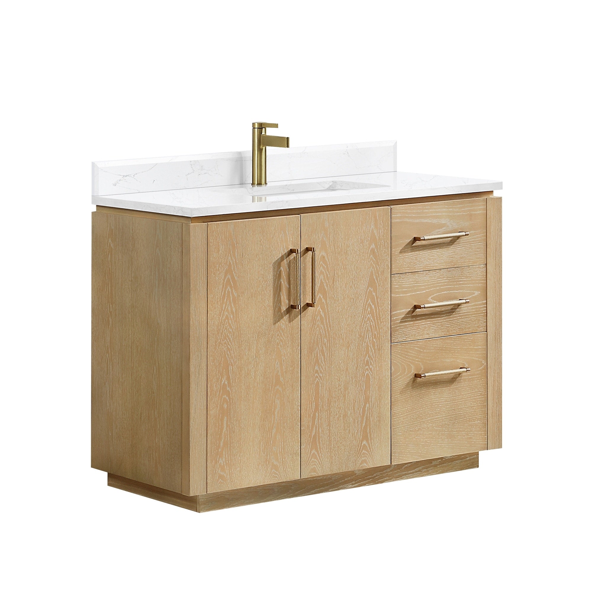Meuble-lavabo simple San avec dessus en pierre composite sans miroir