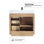 Meuble-lavabo simple San avec dessus en pierre composite sans miroir