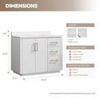 Meuble-lavabo simple San avec dessus en pierre composite sans miroir