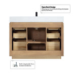 Meuble-lavabo simple San avec dessus en pierre composite sans miroir