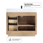 Meuble-lavabo simple San avec dessus en pierre composite sans miroir