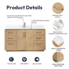 Meuble-lavabo simple San avec dessus en pierre composite sans miroir