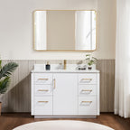 Meuble-lavabo simple San avec dessus en pierre composite sans miroir