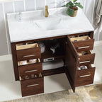 Meuble-lavabo simple San avec dessus en pierre composite sans miroir
