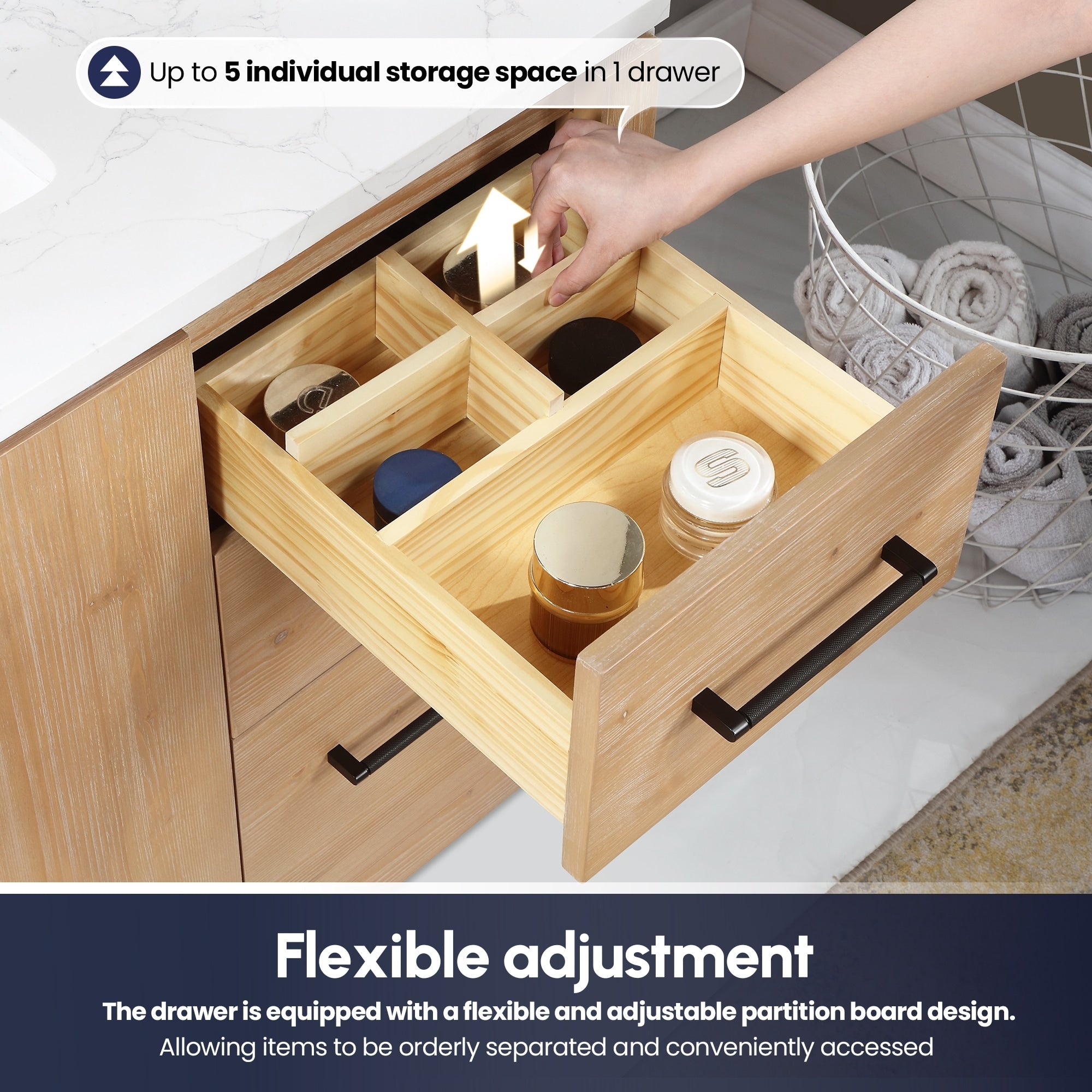Meuble-lavabo simple San avec dessus en pierre composite sans miroir