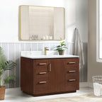 Meuble-lavabo simple San avec dessus en pierre composite sans miroir