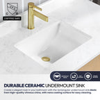 Meuble-lavabo simple San avec dessus en pierre composite sans miroir
