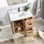 Meuble-lavabo simple San avec dessus en pierre composite sans miroir